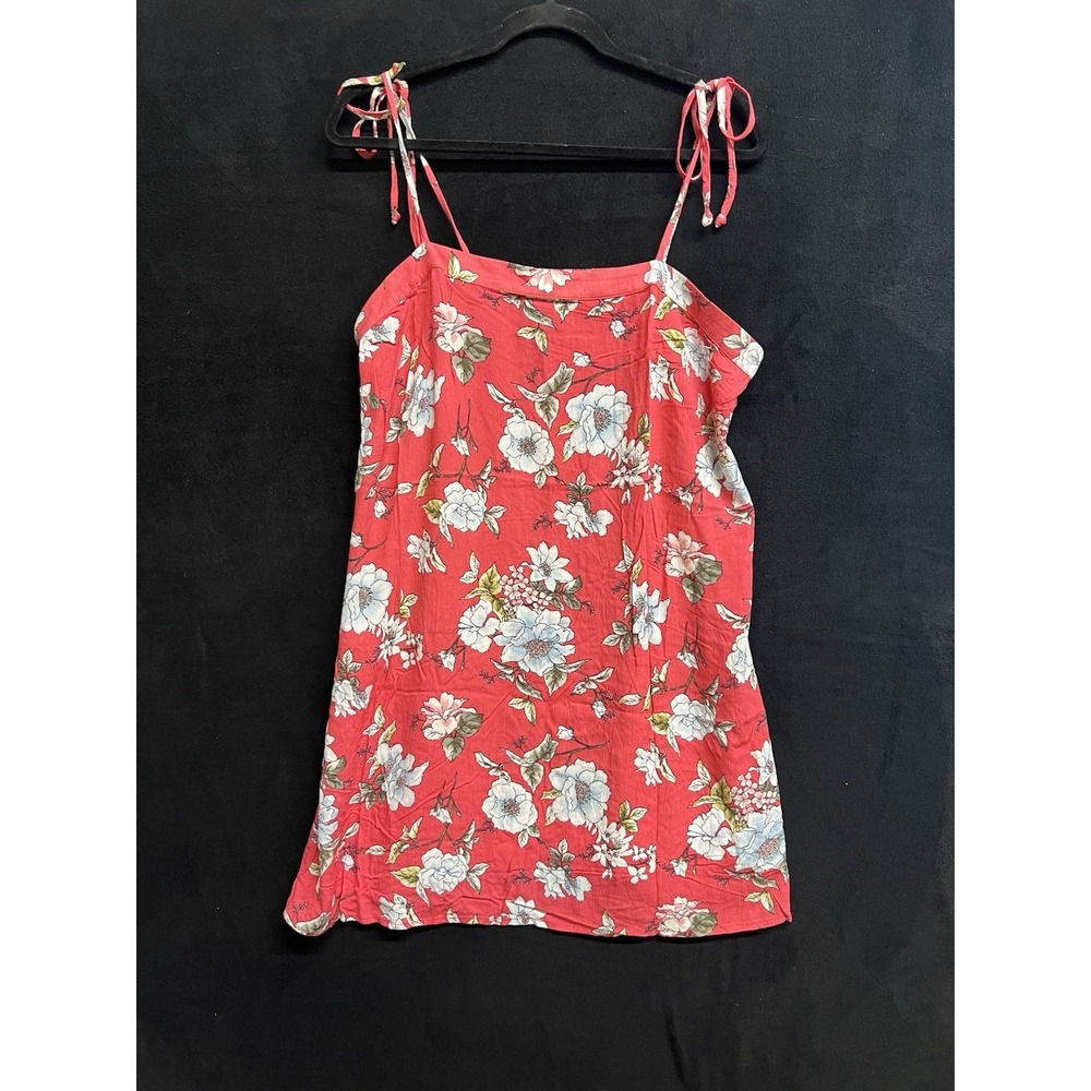 Xhilaration Red With White Flowers Dress Women's Size XL